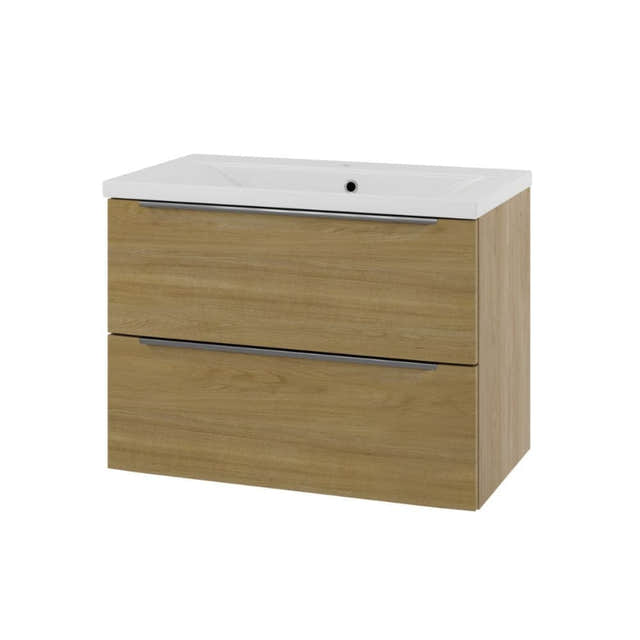 Linn Bad Mari D45cm Servantskap Eikefolie / 80cm Linn Bad Servantskap LB-120508