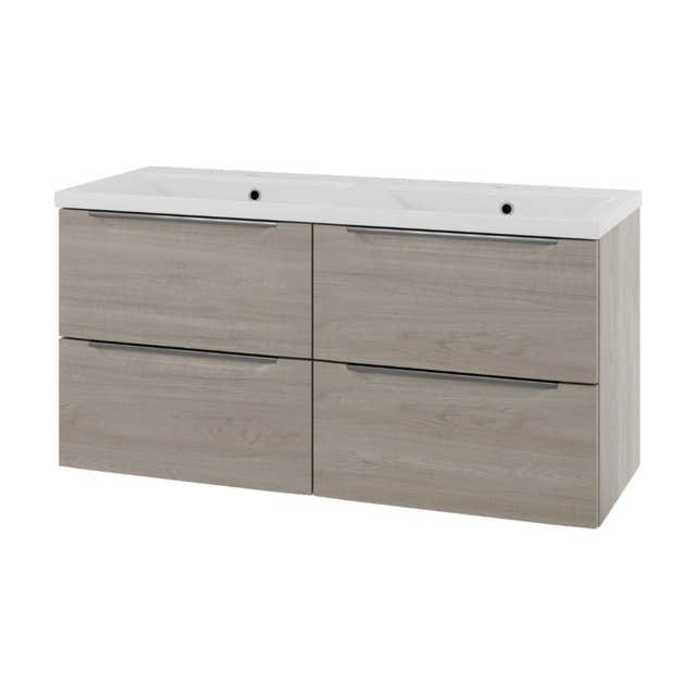 Linn Bad Mari D45cm Servantskap Lys eik / 120 cm dobbel 4skuff Linn Bad Servantskap LB-400109