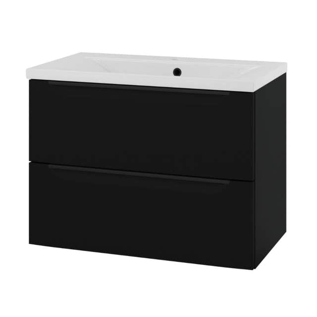 Linn Bad Mari D45cm Servantskap Svart matt / 80cm Linn Bad Servantskap LB-120708