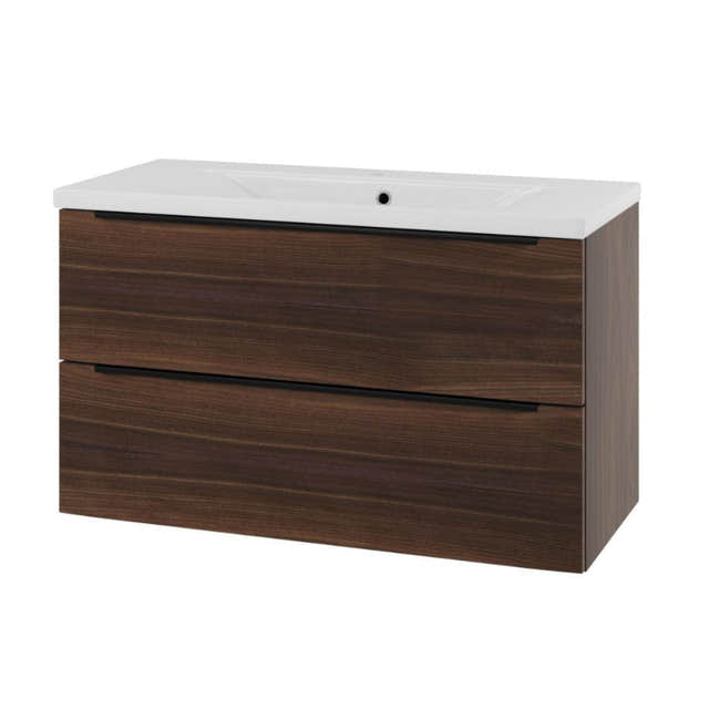 Linn Bad Mari D45cm Servantskap Valnøtt / 100cm Linn Bad Servantskap LB-120810