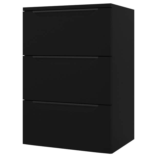 Linn Bad Mari Høyskap med skuffer Svart matt / 60cm Linn Bad Sideskap bad LB-125706