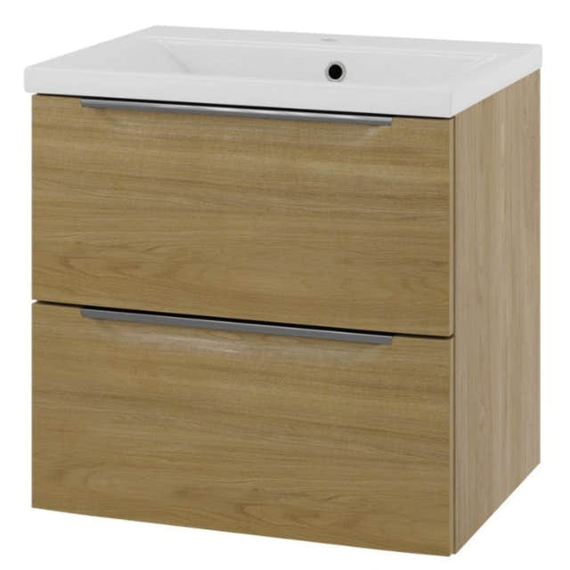 Linn Bad Mari Smal D35cm Servantskap Eikefolie / 60cm Linn Bad Servantskap LB-127506