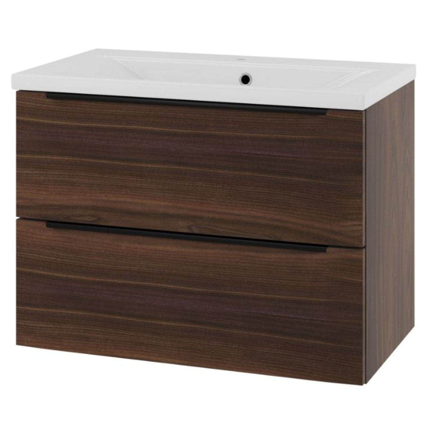 Linn Bad Mari Smal D35cm Servantskap Valnøtt / 80cm Linn Bad Servantskap LB-127808