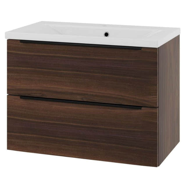 Linn Bad Mari Smal D35cm Servantskap Valnøtt / 80cm Linn Bad Servantskap LB-127808