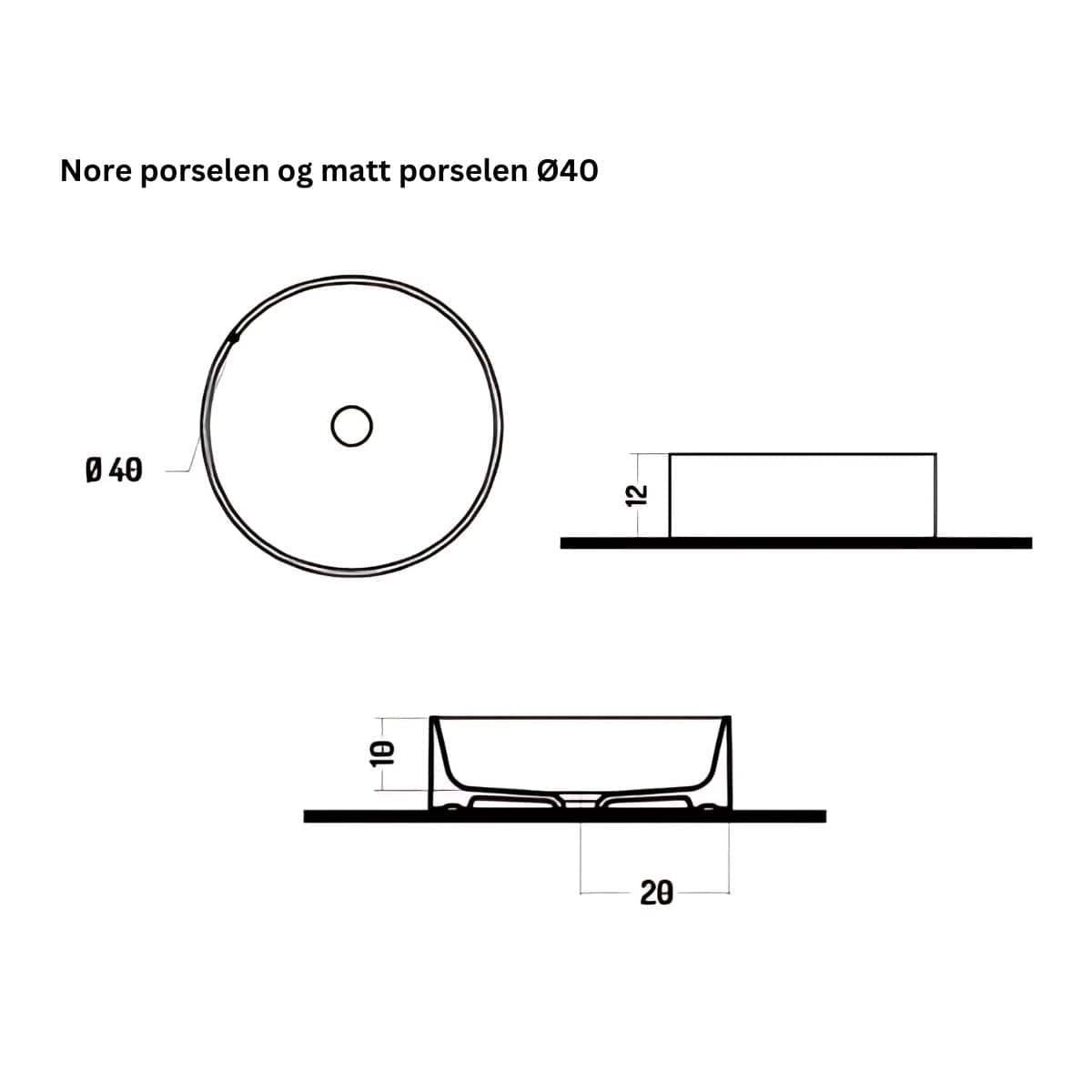 Linn Bad Nore Bolleservant Ø40cm Linn Bad Bolleservant