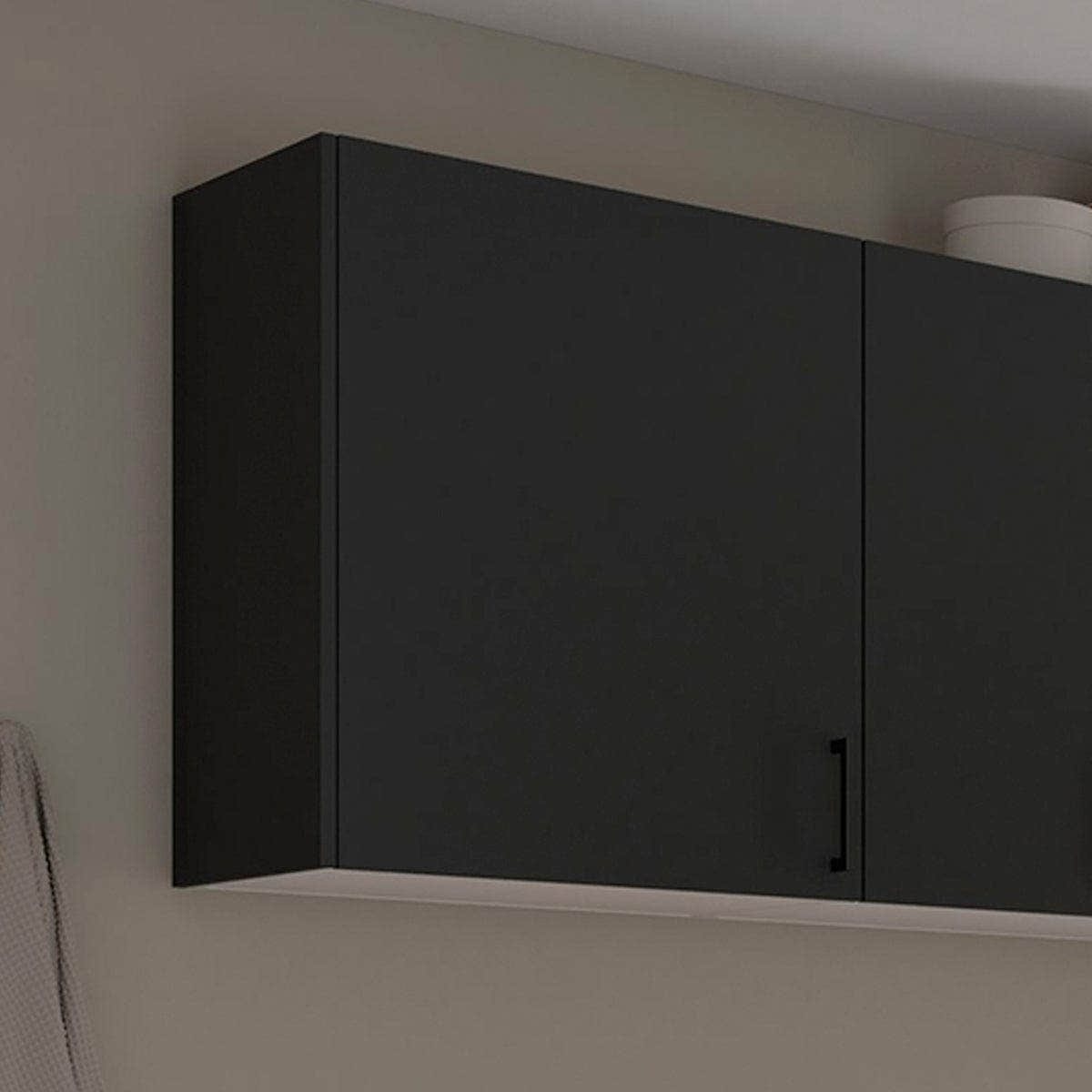 Linn Bad Overskap 1 dør for vaskerom Svart matt / 30cm Linn Bad Veggskap vaskerom LB-741103