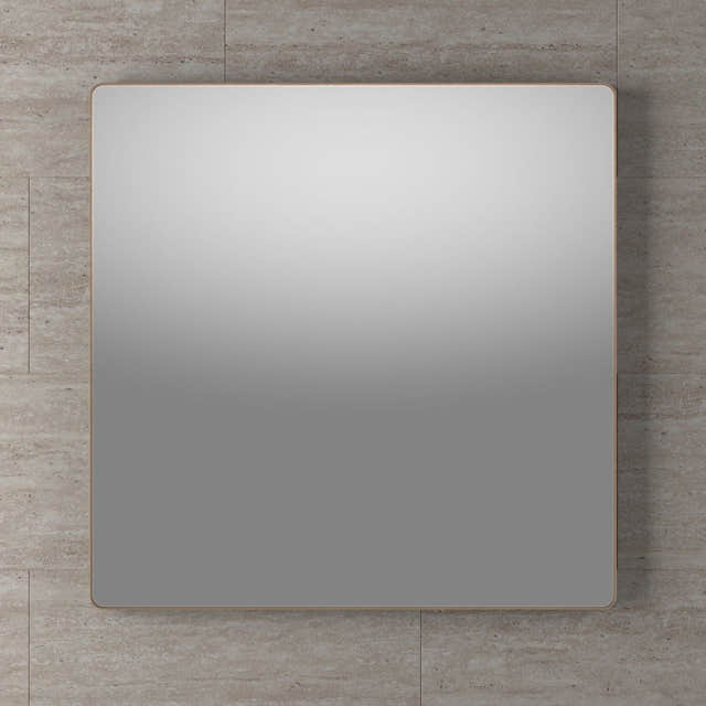 Linn Bad Øyri Speil Matt messing / 80x80cm Linn Bad Baderomsspeil LB-210708
