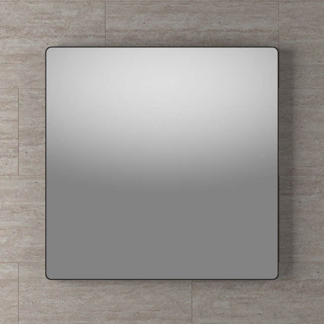 Linn Bad Øyri Speil Svart matt / 80x80cm Linn Bad Baderomsspeil LB-210608