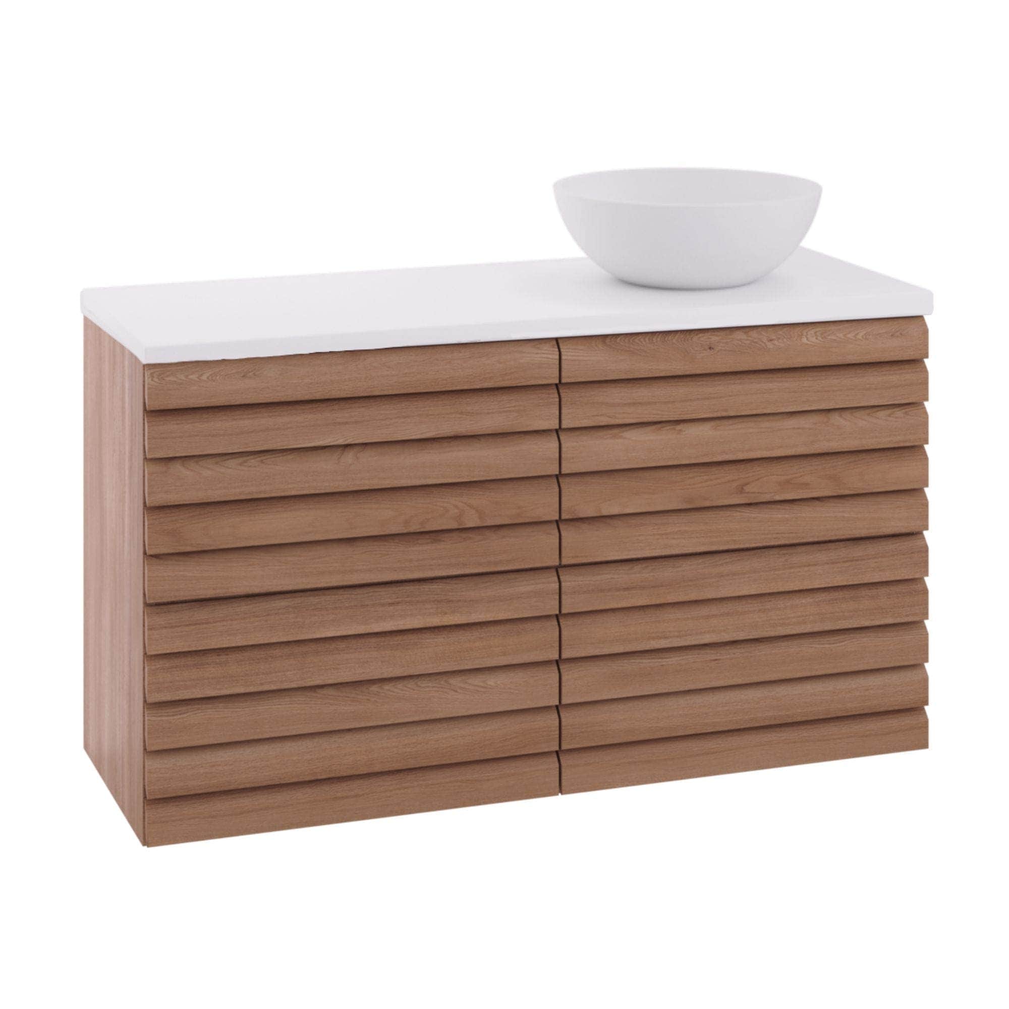 Linn Bad Selma Eikestav 2 Skuffer Heltre D45cm Servantskap Eik / 120cm / Høyre Linn Bad Servantskap LB-160522STH