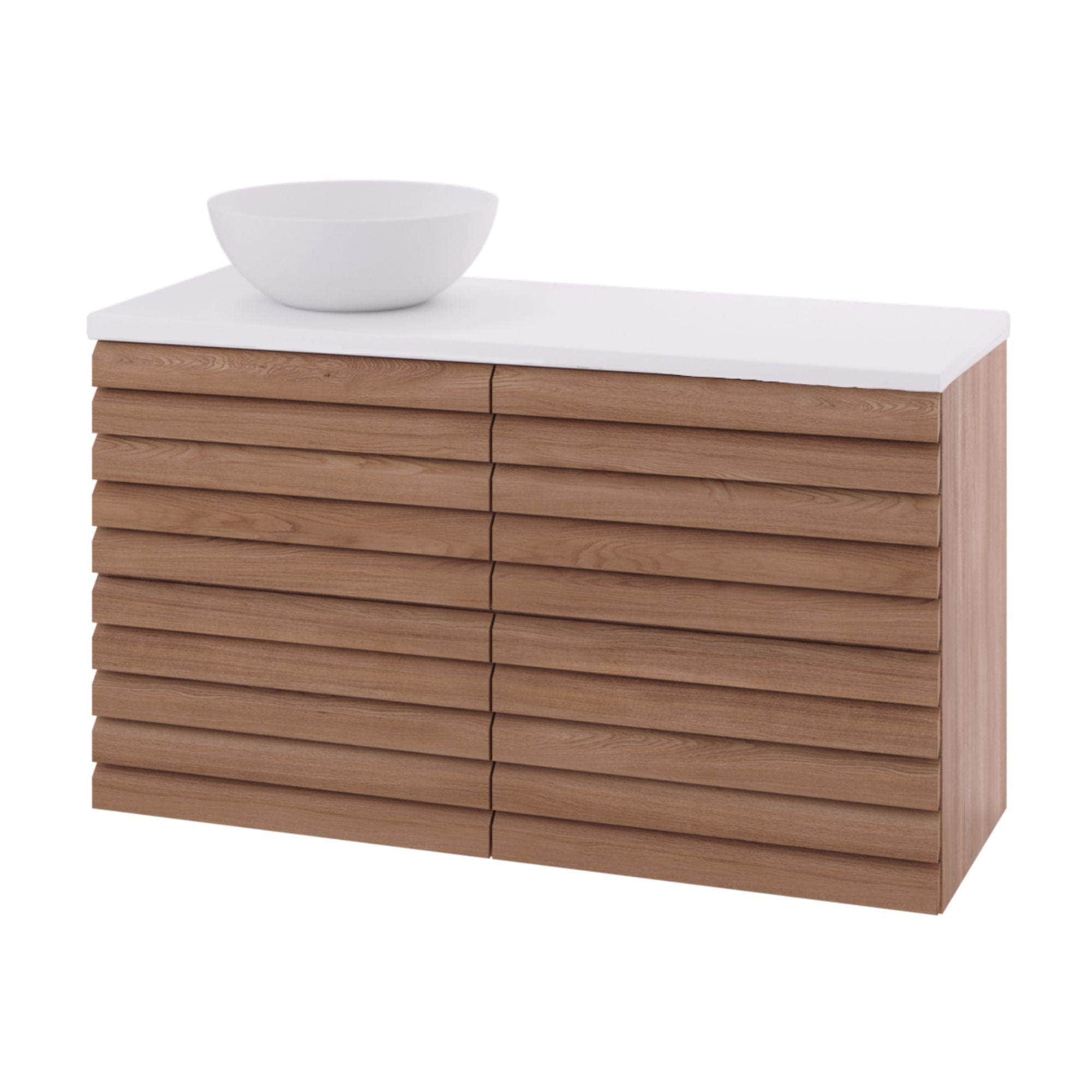 Linn Bad Selma Eikestav 2 Skuffer Heltre D45cm Servantskap Eik / 120cm / Venstre Linn Bad Servantskap LB-160522STV