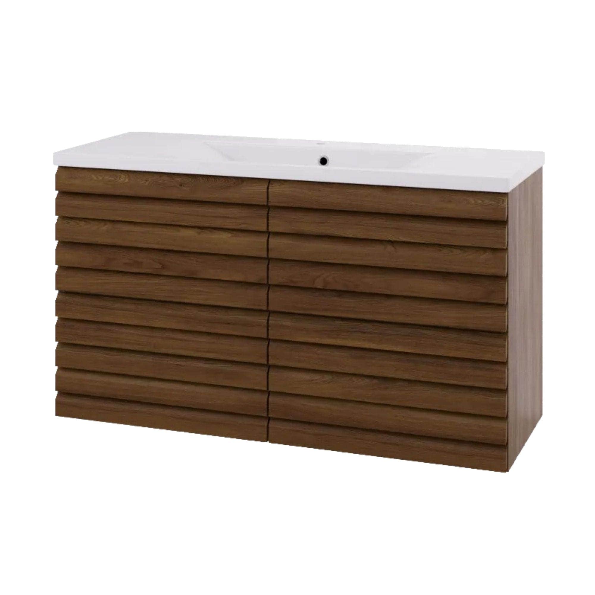 Linn Bad Selma Eikestav 2 Skuffer Heltre D45cm Servantskap Mørk eik / 120cm / Senter Linn Bad Servantskap LB-160822ST