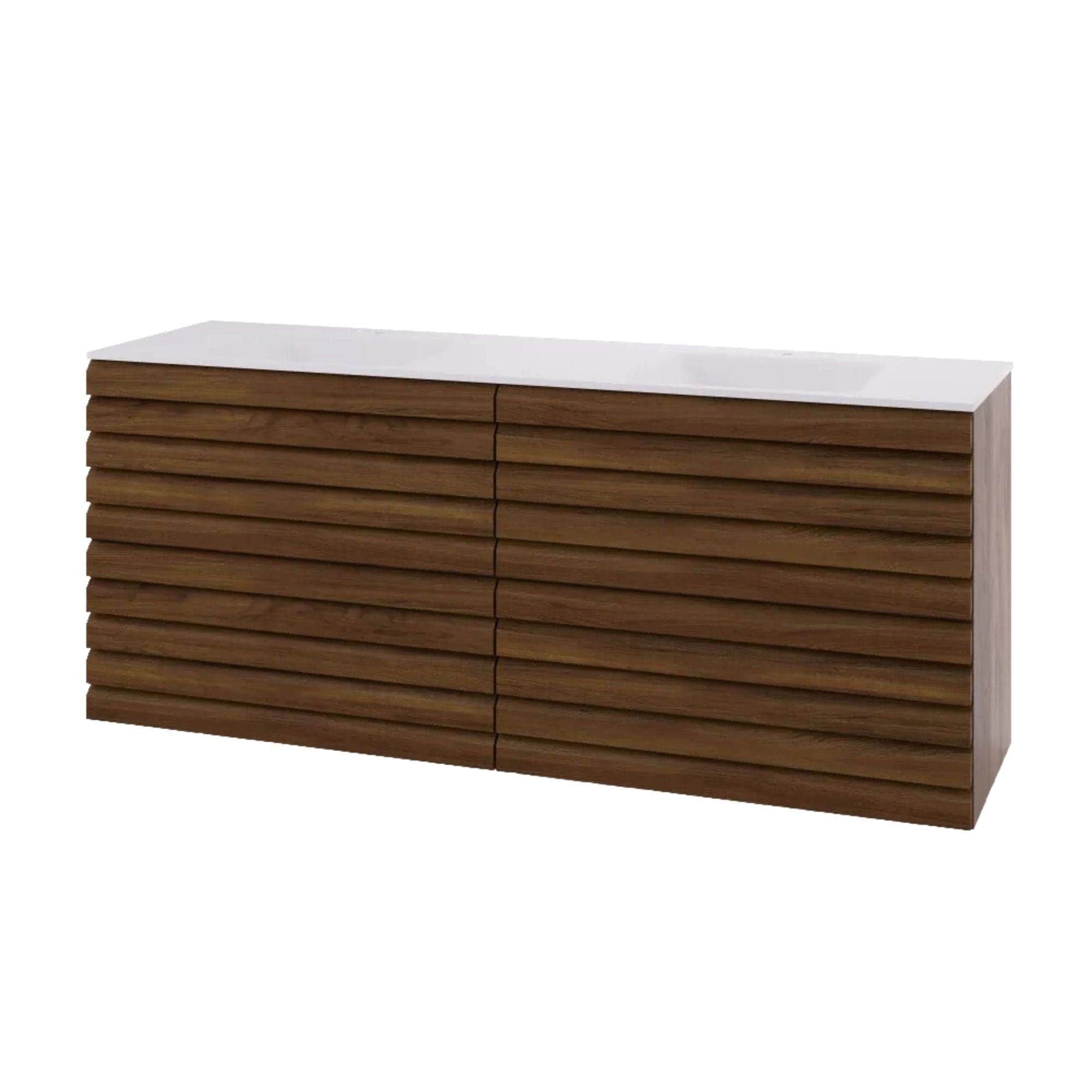 Linn Bad Selma Eikestav 2 Skuffer Heltre D45cm Servantskap Mørk eik / 160cm / Valgfri Linn Bad Servantskap LB-160826STD