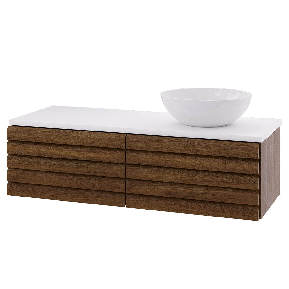 Linn Bad Selma Eikestav Heltre D45cm Servantskap Mørk eik / 120cm / Høyre Linn Bad Servantskap LB-160812STH