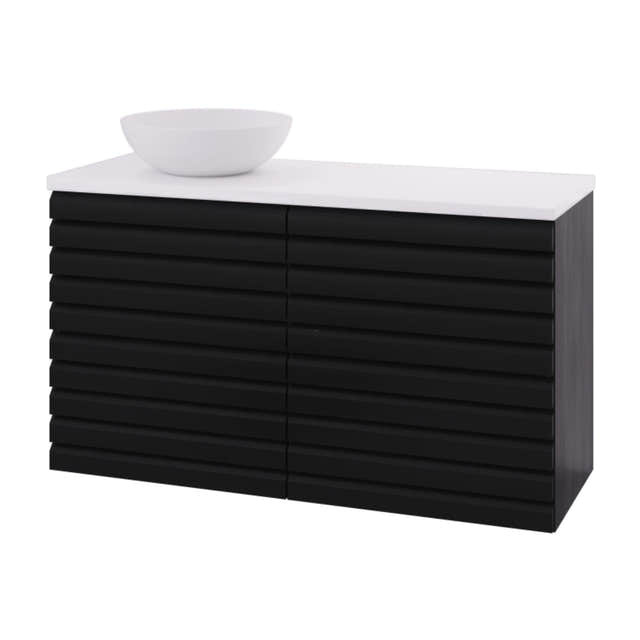 Linn Bad Selma Eikestav Servantskap 2 Skuffer D45cm Svart eik / 120cm / Venstre Linn Bad Servantskap LB-160622STV