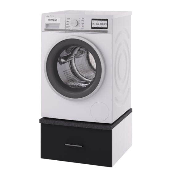 Linn Bad Skuff under Vaskemaskin B60cm Svart matt / 60cm Linn Bad Benkeskap vaskerom LB-745306R