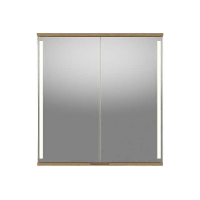 Linn Bad Sogn Speilskap med integrert belysning og stikk Eik / 80cm Linn Bad Speilskap LB-20808B