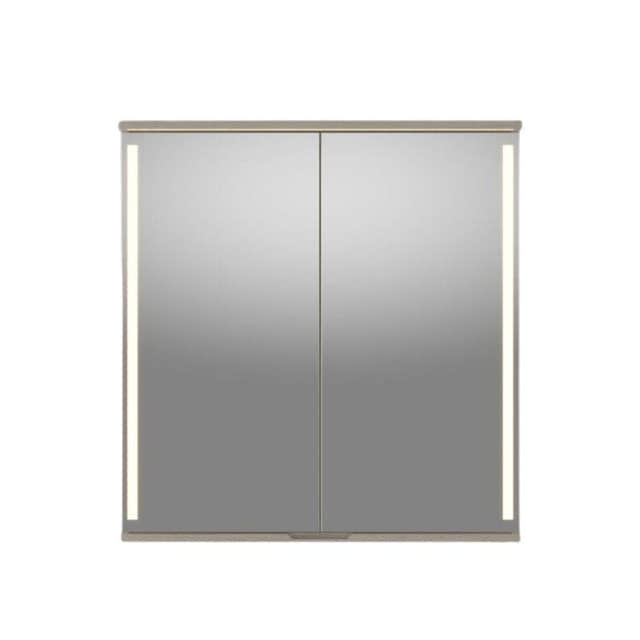 Linn Bad Sogn Speilskap med integrert belysning og stikk Lys eik / 80cm Linn Bad Speilskap LB-20308B