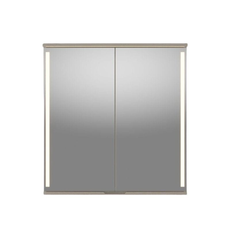 Linn Bad Sogn Speilskap med integrert belysning og stikk Lys eik / 80cm Linn Bad Speilskap LB-20308B