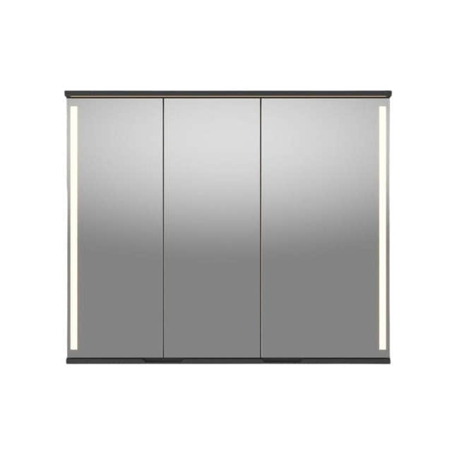 Linn Bad Sogn Speilskap med integrert belysning og stikk Svart matt / 100cm Linn Bad Speilskap LB-20610B