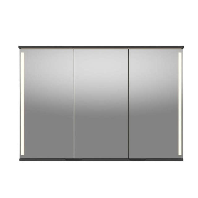 Linn Bad Sogn Speilskap med integrert belysning og stikk Svart matt / 120cm Linn Bad Speilskap LB-20612B