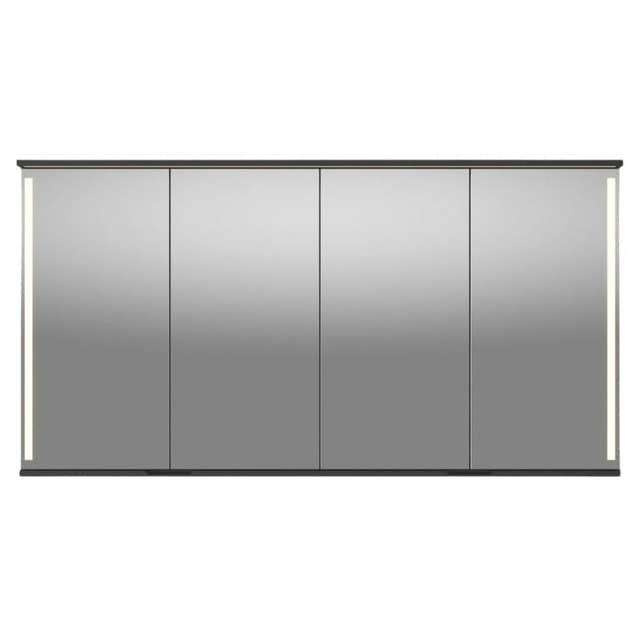 Linn Bad Sogn Speilskap med integrert belysning og stikk Svart matt / 160cm Linn Bad Speilskap LB-20616B