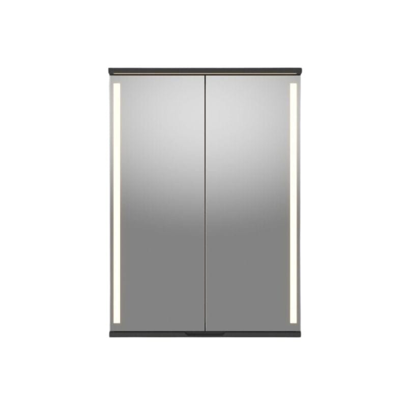 Linn Bad Sogn Speilskap med integrert belysning og stikk Svart matt / 60cm Linn Bad Speilskap LB-20606B