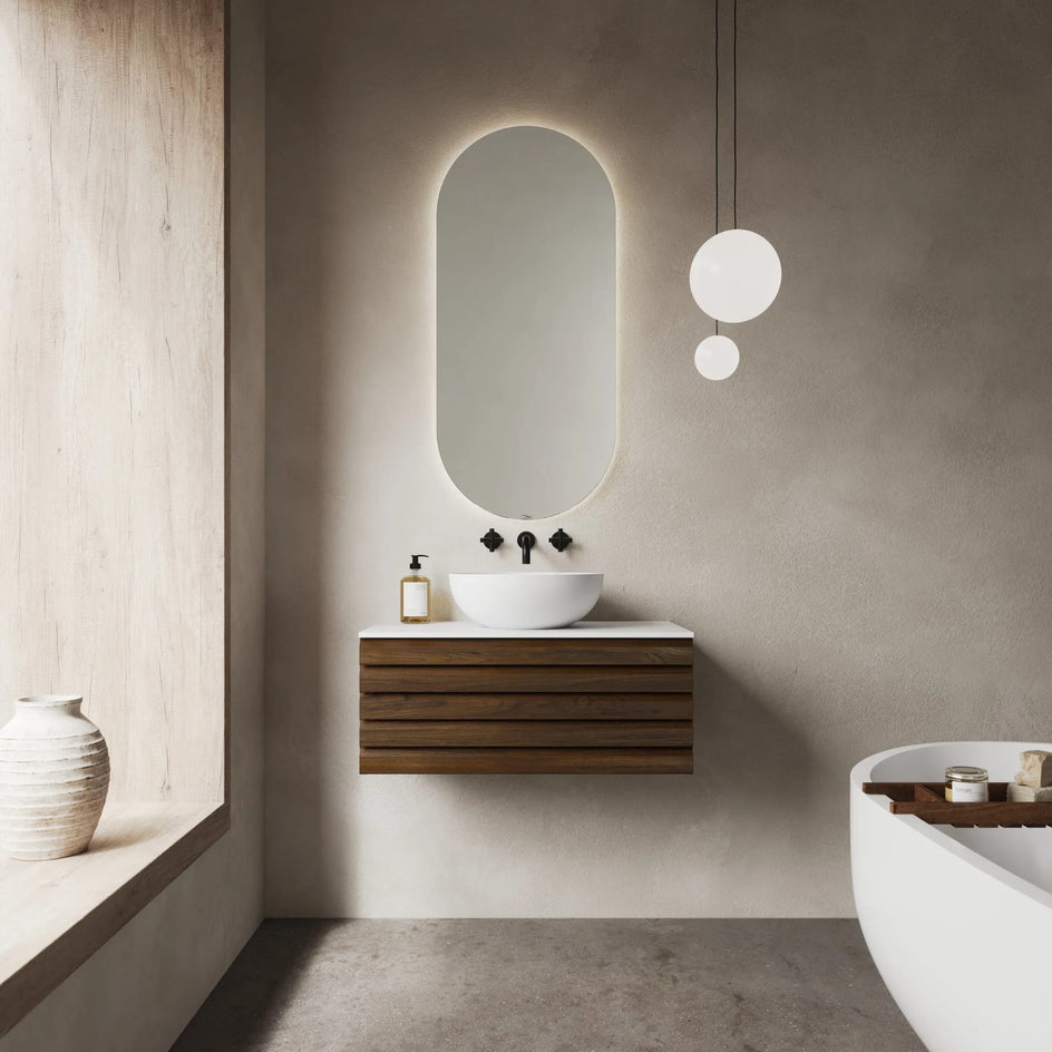 Linn Bad TISTEL ovalt speil med lys (backlight) 50cm Linn Bad Baderomsspeil LB-25005