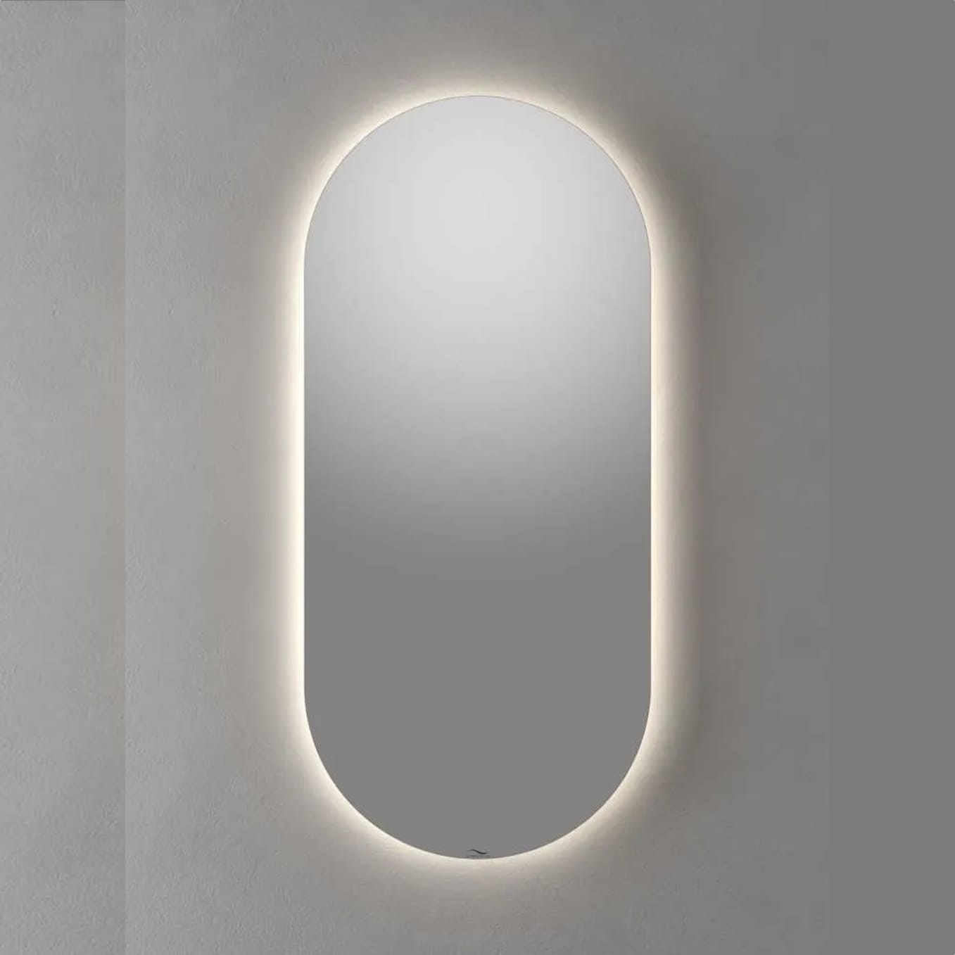 Linn Bad TISTEL ovalt speil med lys (backlight) 50cm Linn Bad Baderomsspeil LB-25005