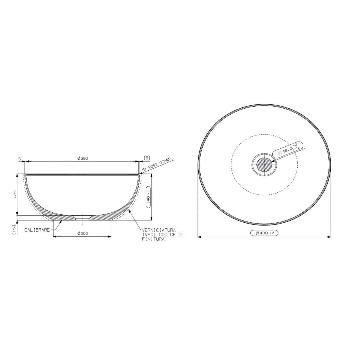 Linn Bad Toke Bolleservant Ø40cm Linn Bad Bolleservant