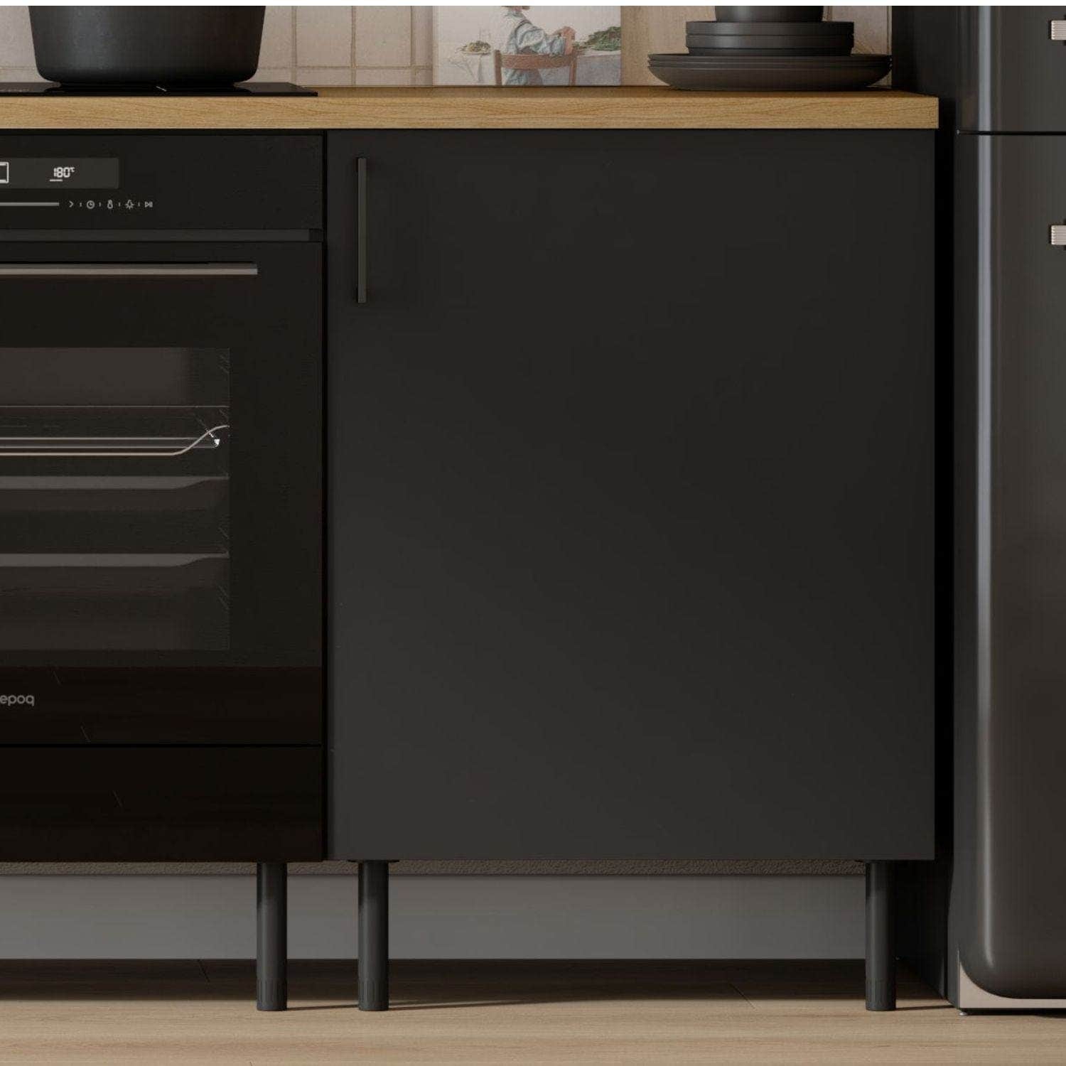 Linn Bad Underskap 1 dør for vaskerom Svart matt / 30cm Linn Bad Benkeskap vaskerom LB-740103R