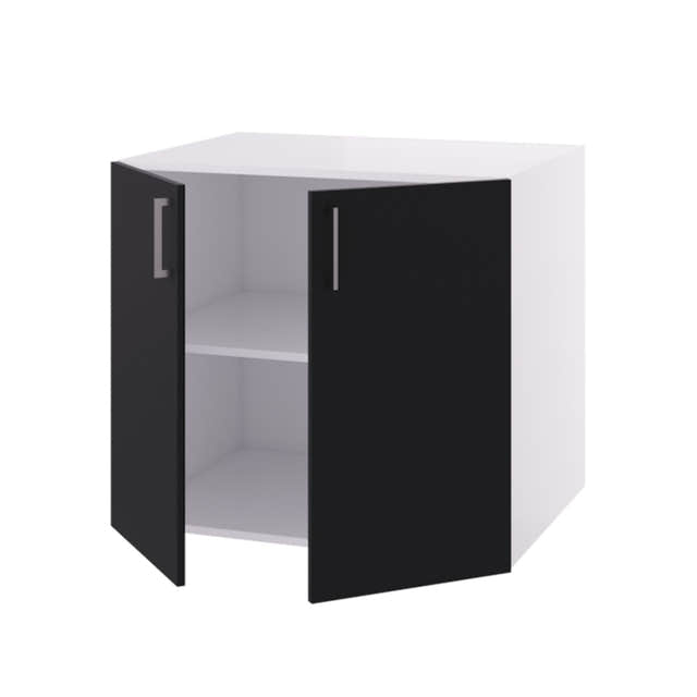 Linn Bad Underskap 2 dører for vaskerom Svart matt / 80cm Linn Bad Benkeskap vaskerom LB-740208R