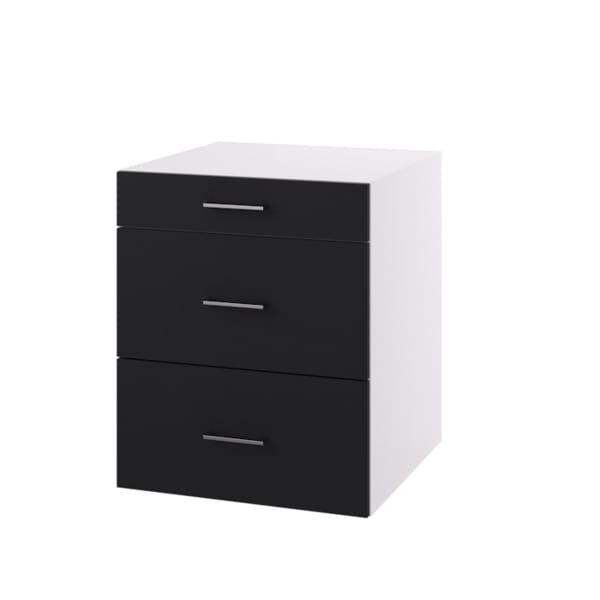 Linn Bad Underskap med Skuffer for vaskerom Svart matt / 60cm / 3 skuffer Linn Bad Benkeskap vaskerom LB-740406R