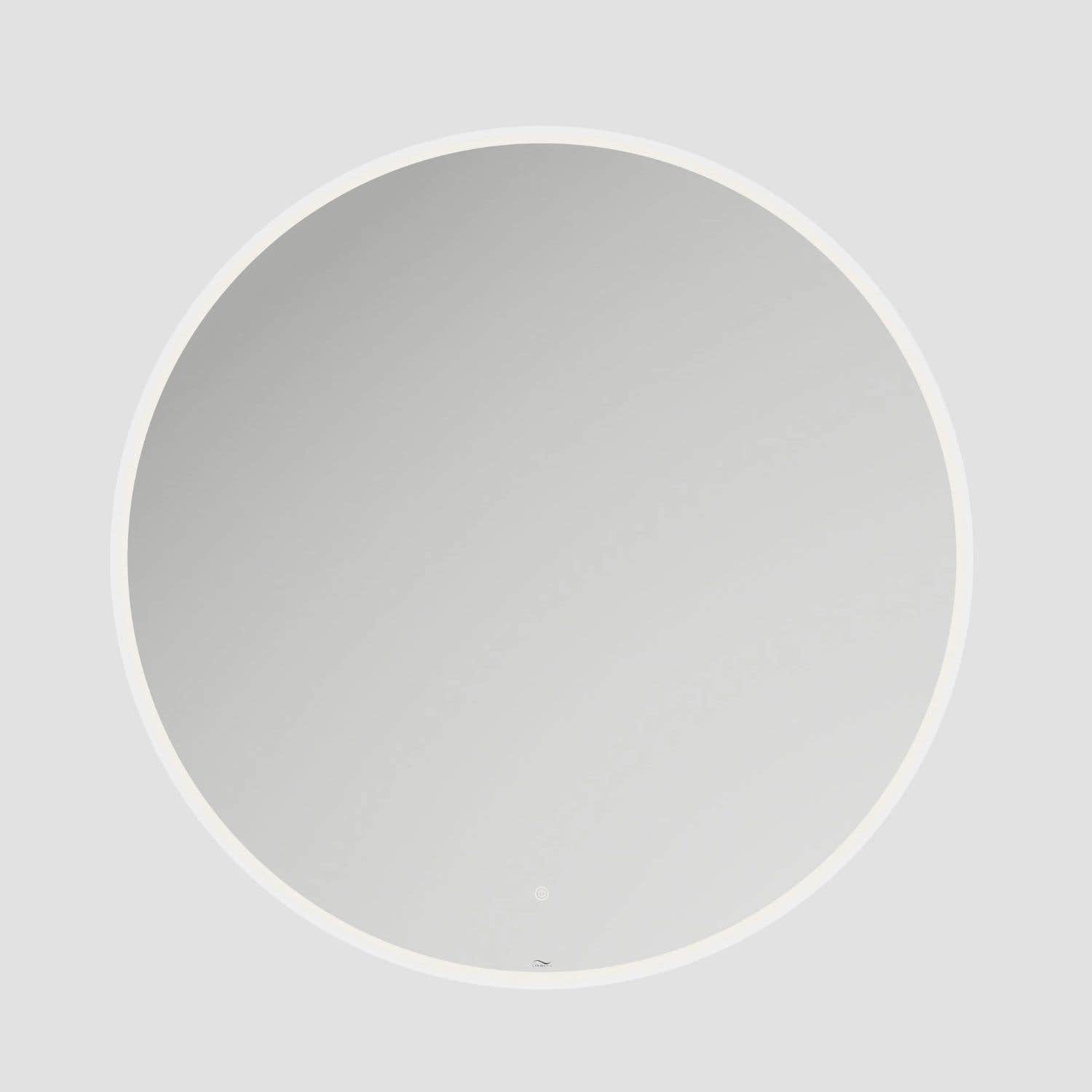 Linn Bad Vange Rund Speil Hvit / 100cm Linn Bad Baderomsspeil LB-28110R