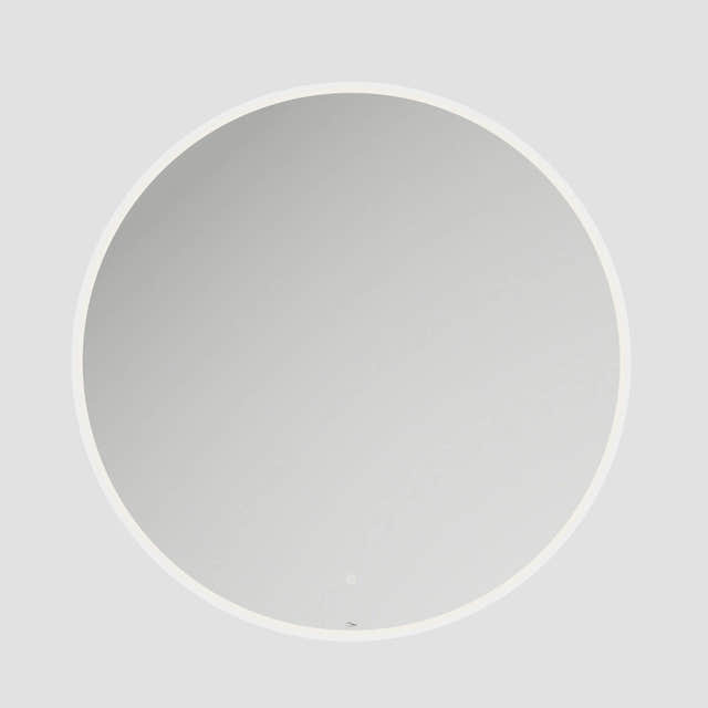 Linn Bad Vange Rund Speil Hvit / 100cm Linn Bad Baderomsspeil LB-28110R