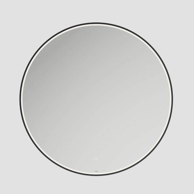 Linn Bad Vange Rund Speil Svart / 100cm Linn Bad Baderomsspeil LB-28610R