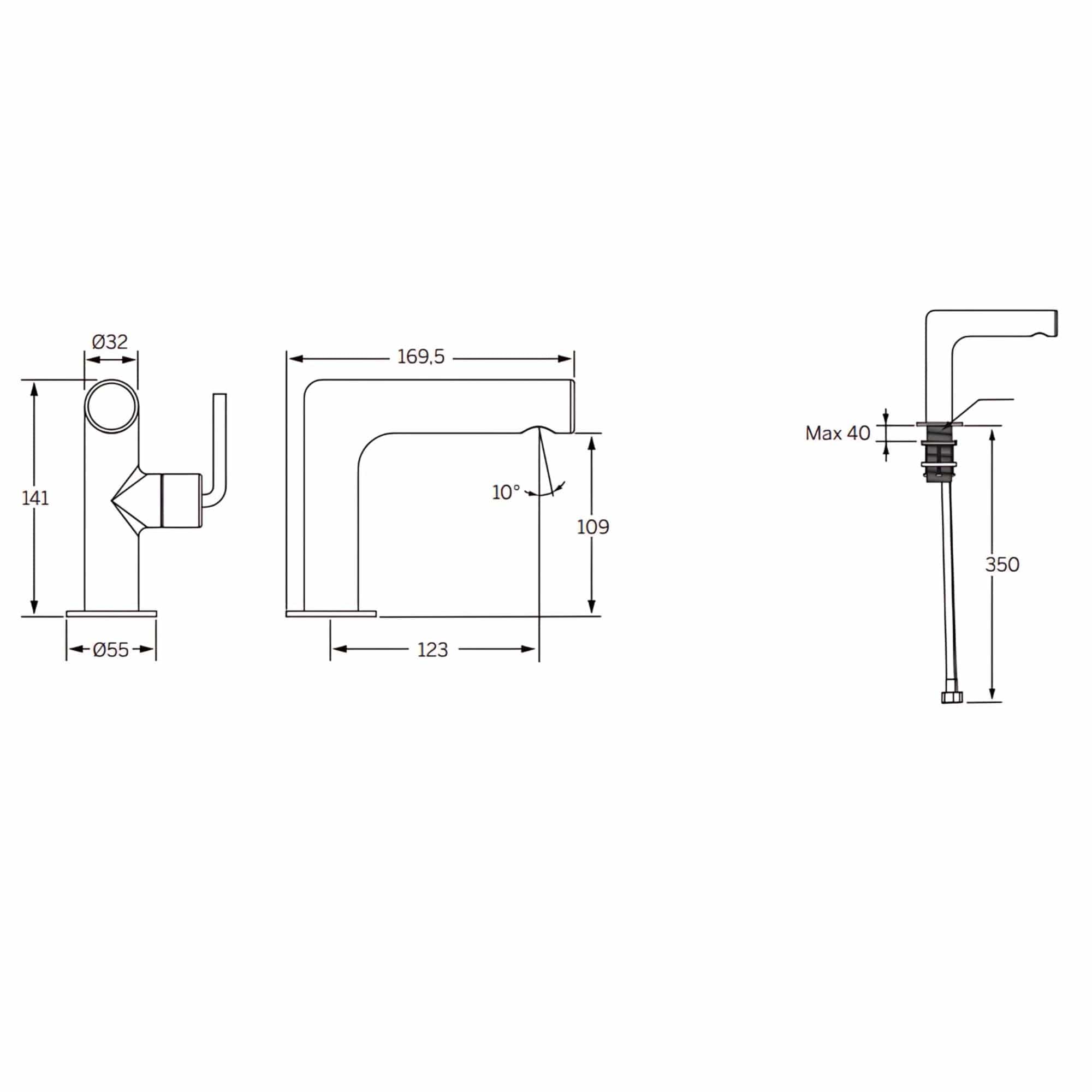 Macro Design ALPI Lav Servantbatteri Krom Macro Design Servantbatteri GRO-BAHBK