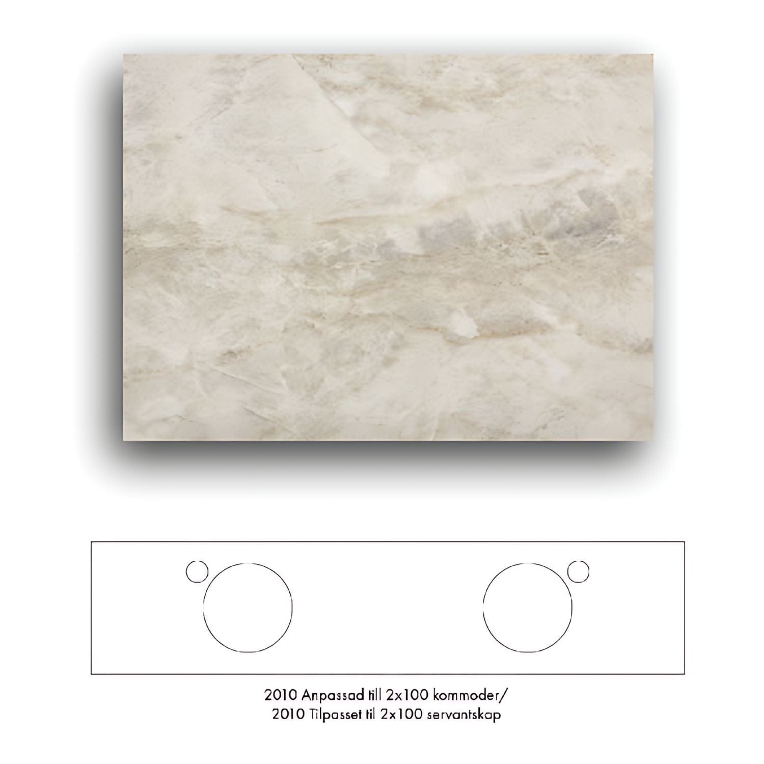 Macro Design Crown+ Dekton Benkeplate 161-201cm Arga / 201cm Macro Design Benkeplate bad GRO-FB200ARGDH