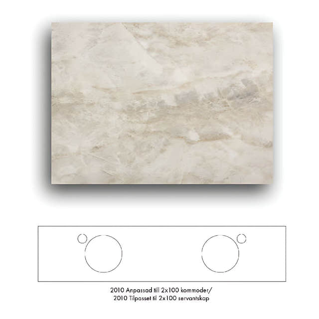 Macro Design Crown+ Dekton Benkeplate 161-201cm Arga / 201cm Macro Design Benkeplate bad GRO-FB200ARGDH