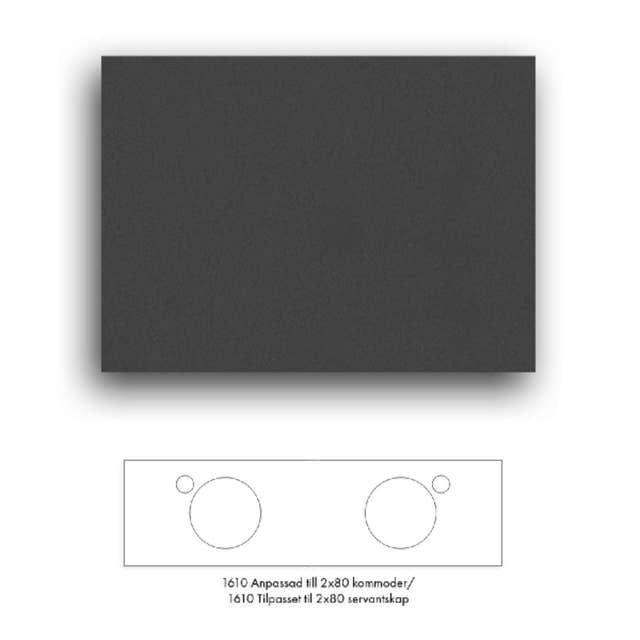 Macro Design Crown+ Dekton Benkeplate 161-201cm Eter / 161cm Macro Design Benkeplate bad GRO-FB160ETEDH