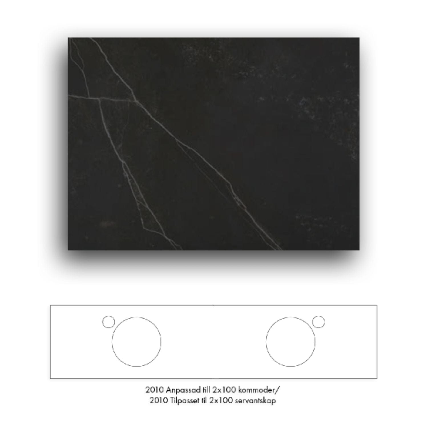 Macro Design Crown+ Dekton Benkeplate 161-201cm Keyla / 201cm Macro Design Benkeplate bad GRO-FB200KEYDH