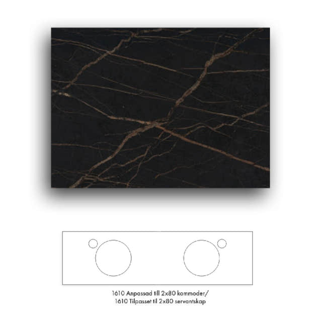 Macro Design Crown+ Dekton Benkeplate 161-201cm Laurent / 161cm Macro Design Benkeplate bad GRO-FB160LAUDH