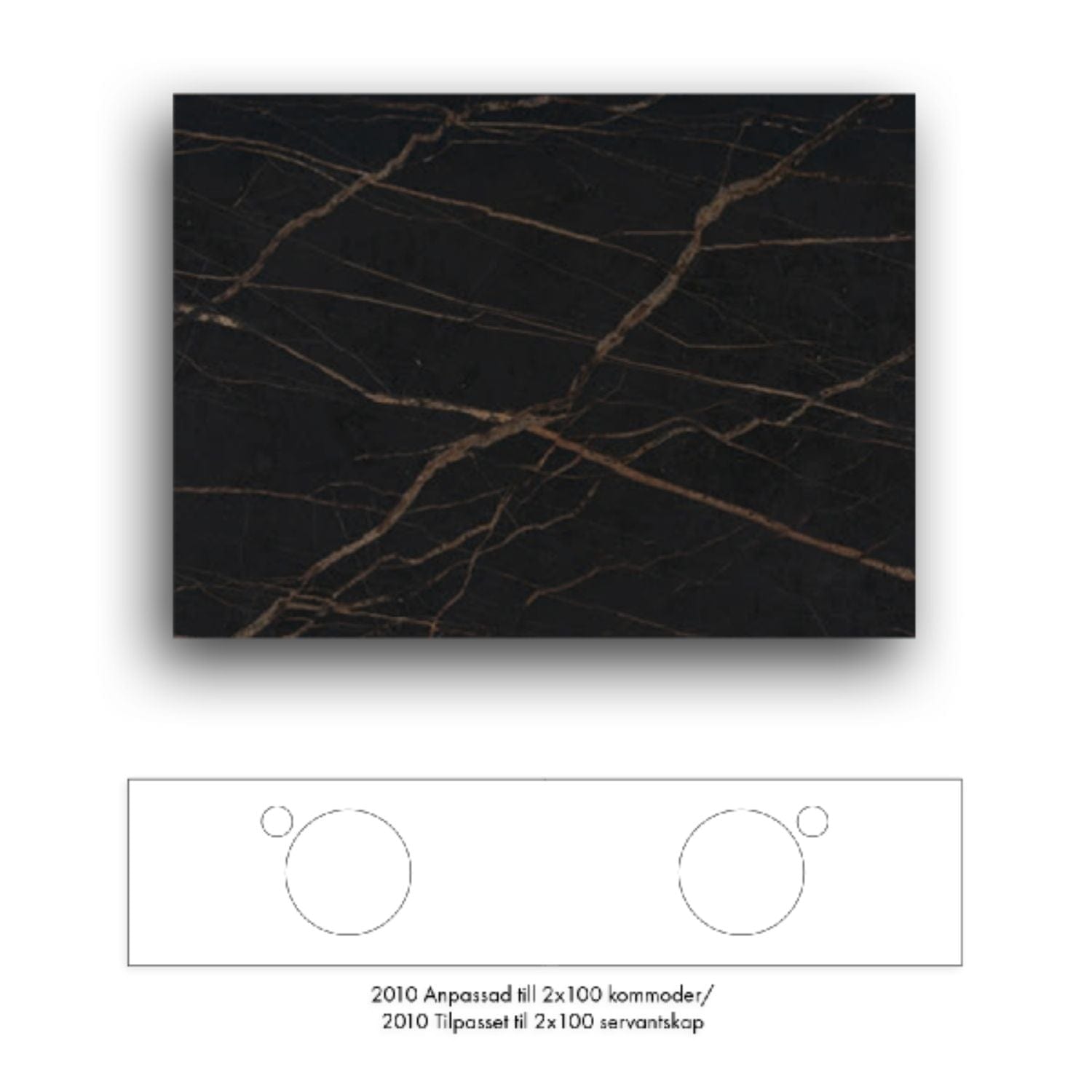 Macro Design Crown+ Dekton Benkeplate 161-201cm Laurent / 201cm Macro Design Benkeplate bad GRO-FB200LAUDH