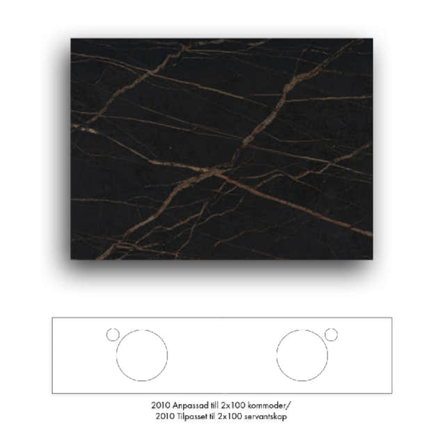 Macro Design Crown+ Dekton Benkeplate 161-201cm Laurent / 201cm Macro Design Benkeplate bad GRO-FB200LAUDH