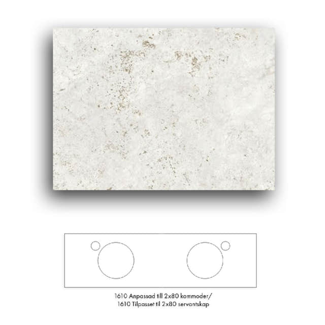 Macro Design Crown+ Dekton Benkeplate 161-201cm Sabbia / 161cm Macro Design Benkeplate bad GRO-FB160SABDH