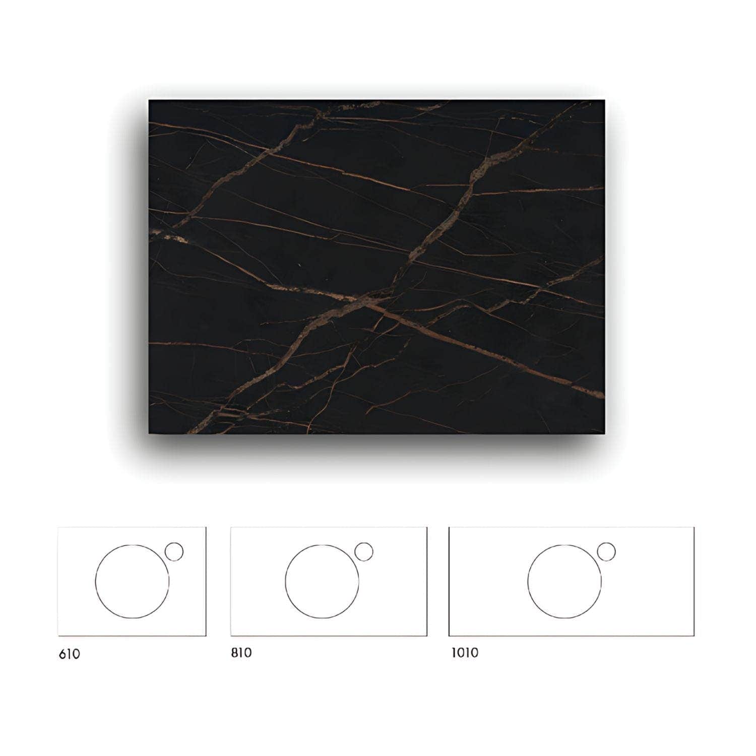 Macro Design Crown+ Dekton Benkeplate Laurent / 61cm Macro Design Benkeplate bad GRO-FB60LAUCH