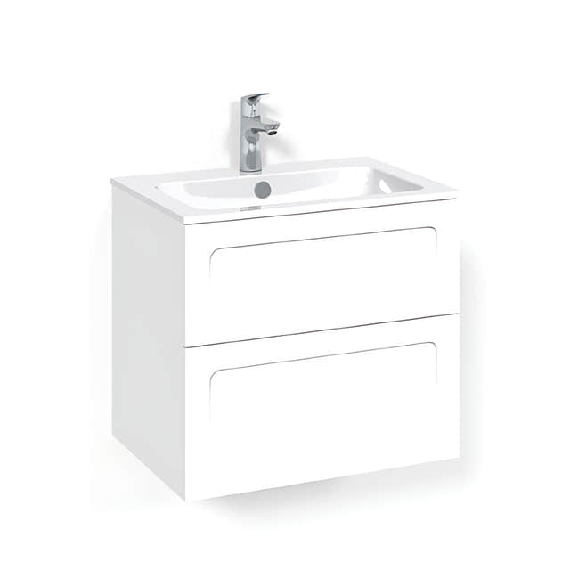 Macro Design CROWN Frame Servantskap 2 skuff - med LIGHT servant Hvit / 60cm / Light 14 Macro Design Servantskap BUN-FSK60VSL14