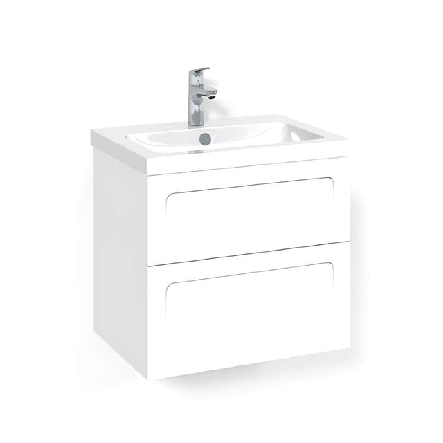 Macro Design CROWN Frame Servantskap 2 skuff - med LIGHT servant Hvit / 60cm / Light 45 Macro Design Servantskap BUN-FSK60VSL45