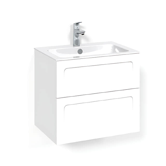 Macro Design CROWN Frame Servantskap 2 skuff - med LIGHT servant Hvit / 60cm / Light 8 Macro Design Servantskap BUN-FSK60VSL8