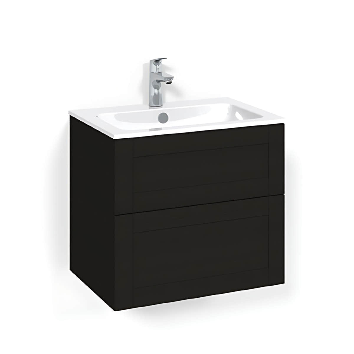 Macro Design CROWN Frame Servantskap 2 skuff - med LIGHT servant Svart eik / 60cm / Light 14 Macro Design Servantskap BUN-FSK60SFL14