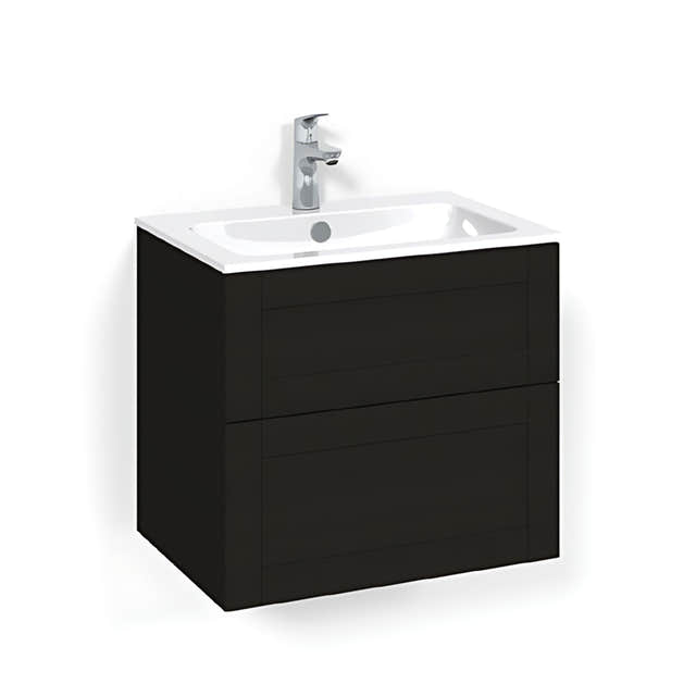 Macro Design CROWN Frame Servantskap 2 skuff - med LIGHT servant Svart eik / 60cm / Light 14 Macro Design Servantskap BUN-FSK60SFL14